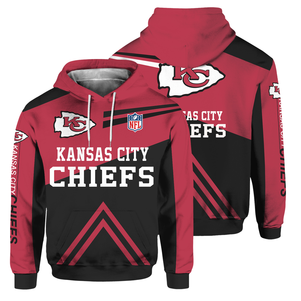Men's Kansas City Chiefs 2019 Black/Red Pullover Hoodie